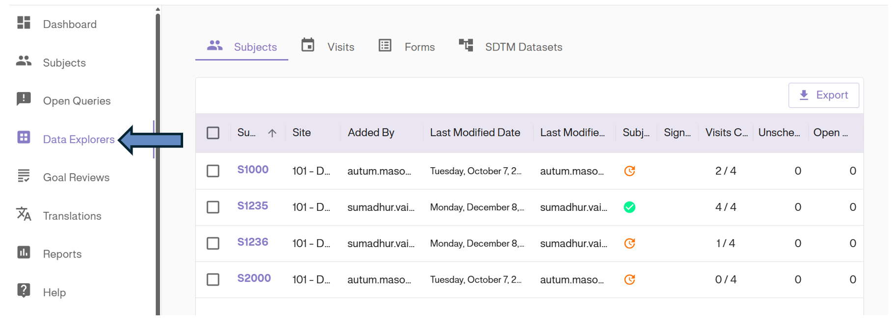 Open Queries Menu Option